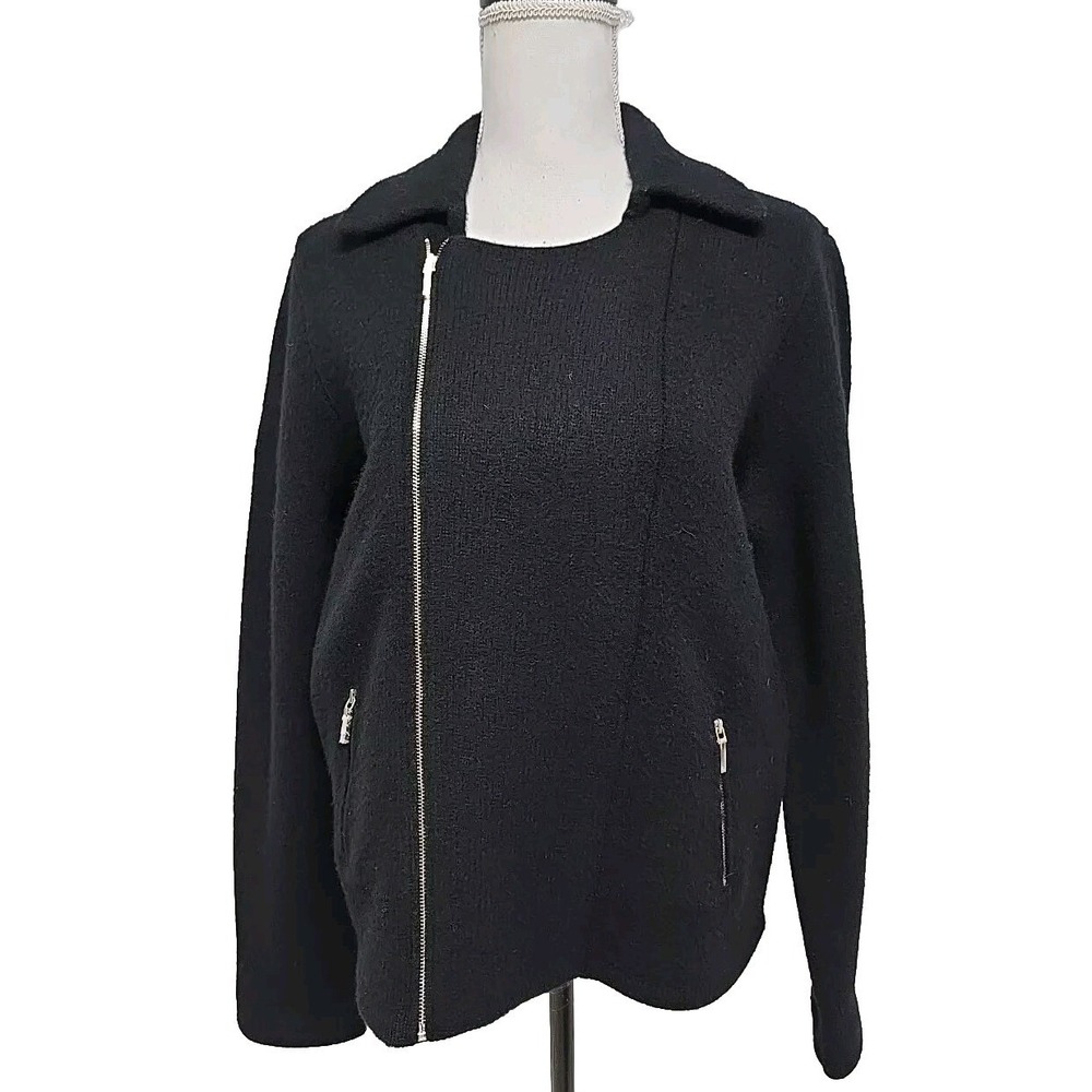 Polo Ralph Lauren 100% Lambwool Full-Zip Jacket Blazer Black Women's Size XL